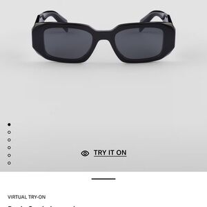 Prada Black Rectangular Sunglasses